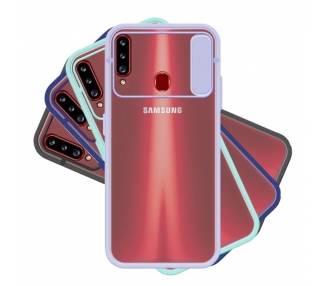 Funda Gel Samsung Galaxy A20S con cámara Cubierta Deslizante
