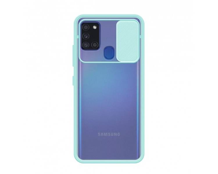 Funda Gel Samsung Galaxy A21S con cámara Cubierta Deslizante