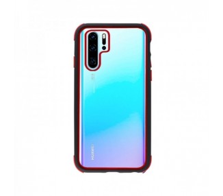 Funda Huawei P30 Pro transparente con borde de Silicona 4 Colores