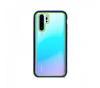 Funda Huawei P30 Pro transparente con borde de Silicona 4 Colores