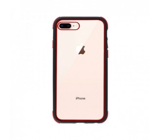 Funda iPhone 6 Plus, 7 Plus, 8 Plus transparente con borde de Silicona 4 Colores