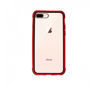 Funda iPhone 6 Plus, 7 Plus, 8 Plus transparente con borde de Silicona 4 Colores