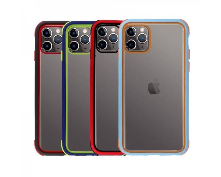 Funda iPhone 11 Pro Max 6.5 transparente con borde de Silicona 4 Colores