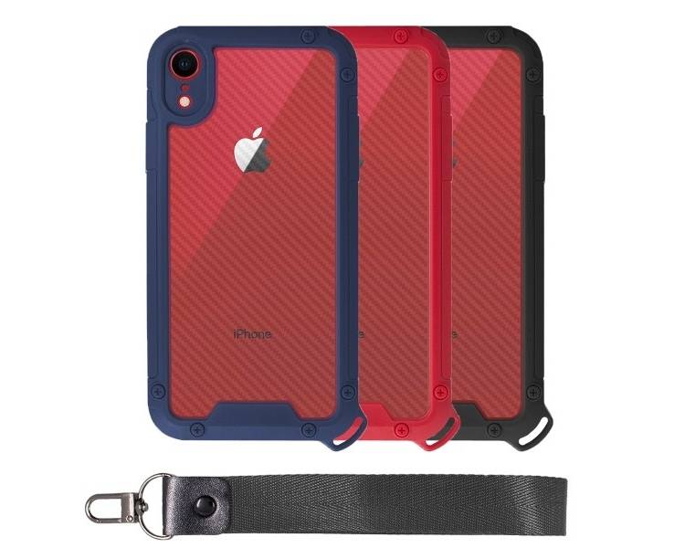 Funda Bumper Anti-Shock IPhone XR con Cordón corto- 3 Colores