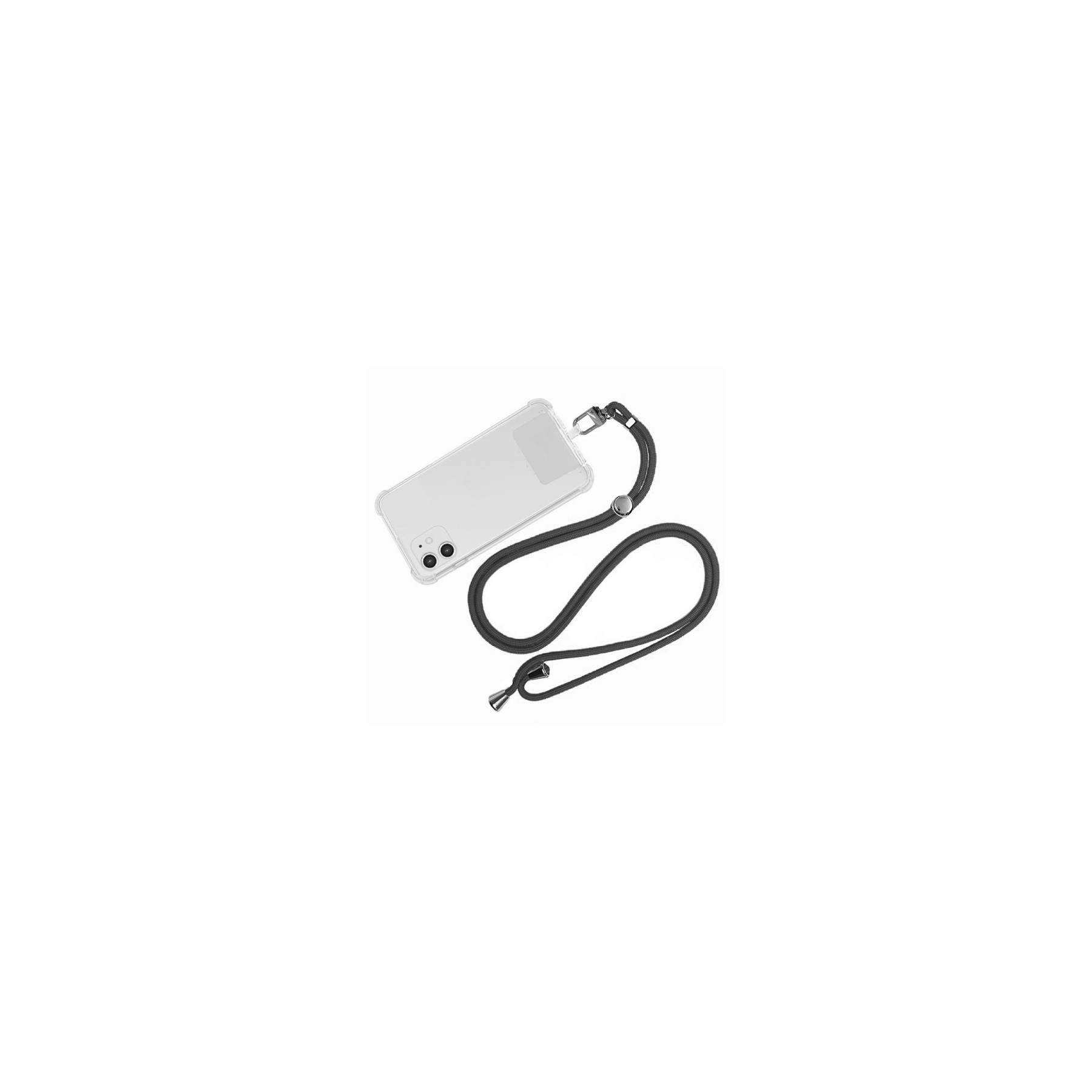 Adaptador Universal con Cordón para Funda de Móvil Colgante Negro