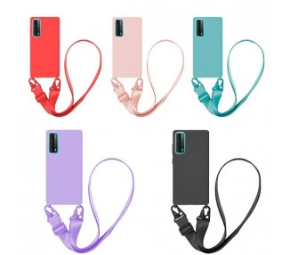 Funda suave con Cordón Ancho Huawei P Smart 2021 5-Colores