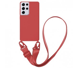 Funda suave con Cordón Ancho Samsung Galaxy S21Ultra 5-Colores