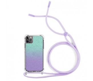 Funda Brillante con Degradado Anti-golpe con Cordón - iPhone 11Pro Max