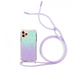 Funda Brillante con Degradado Anti-golpe con Cordón - iPhone 11Pro