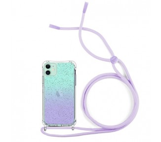 Funda Brillante con Degradado Anti-golpe con Cordón - iPhone 11