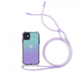 Funda Brillante con Degradado Anti-golpe con Cordón - iPhone 12 / 12 Pro 6.1