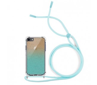 Funda Brillante con Degradado Anti-golpe con Cordón - Iphone 7 / 8 / SE 2020