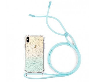 Funda Brillante con Degradado Anti-golpe con Cordón - Iphone X / XS
