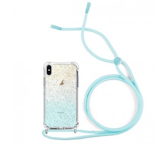 Funda Brillante con Degradado Anti-golpe con Cordón - iPhone XS Max