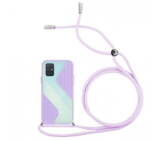 Funda Efecto Mate con Cordón Samsung Galaxy A71 4-Colores