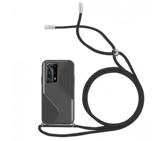 Funda Efecto Mate con Cordón Huawei P40 Pro 4-Colores