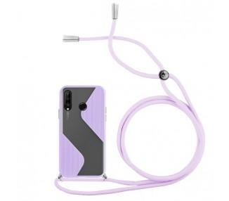 Funda Efecto Mate con Cordón Huawei P30 Lite 4-Colores