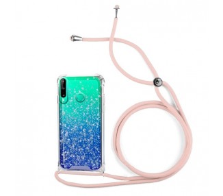 Funda Gel transparente con Cordón Huawei P40 Lite E 4-Colores