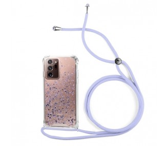 Funda Gel transparente con Cordón Samsung Note 20 Ultra 4-Colores