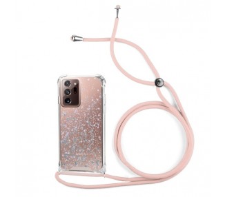 Funda Gel transparente con Cordón Samsung Note 20 Ultra 4-Colores