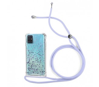 Funda Gel transparente con Cordón Samsung A51 4-Colores