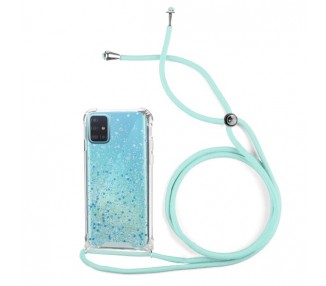 Funda Gel transparente con Cordón Samsung A51 4-Colores