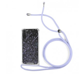 Funda Gel transparente con Cordón Samsung A21 4-Colores