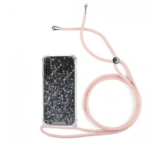 Funda Gel transparente con Cordón Samsung A21 4-Colores