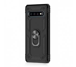 Funda Aluminio Antigolpe Samsung Galaxy S21 con Imán y Soporte de Anilla 360º