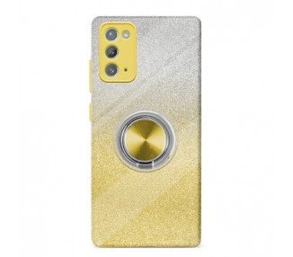 Funda Silicona Brillante Samsung Galaxy Note 20 Imán Soporte Anilla 5 Colores