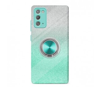 Funda Silicona Brillante Samsung Galaxy Note 20 Imán Soporte Anilla 5 Colores