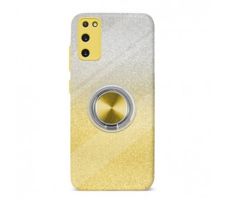 Funda Silicona Brillante Samsung Galaxy S20 Imán Soporte Anilla 5 Colores