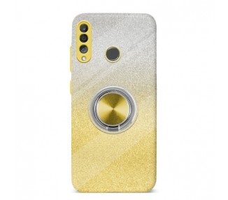Funda Silicona Brillante Huawei P30 Lite Imán Soporte Anilla 5 Colores