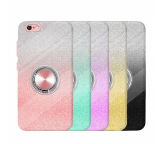 Funda Silicona Brillante iPhone 6/6s con Imán y Soporte de Anilla 360º 5 Colores