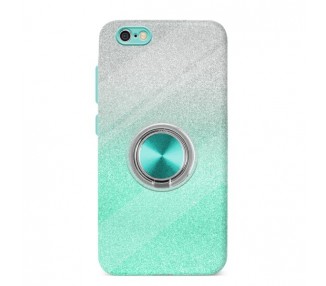 Funda Silicona Brillante iPhone 6/6s con Imán y Soporte de Anilla 360º 5 Colores