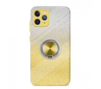 Funda Silicona Brillante iPhone 11 Pro Imán Soporte Anilla 5 Colores