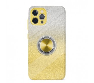 Funda Silicona Brillante iPhone 12 Pro Max Imán Soporte Anilla 5 Colores