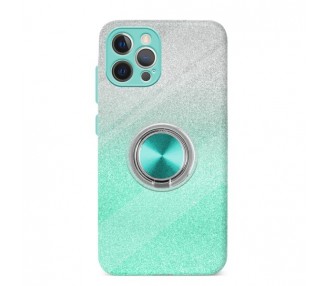 Funda Silicona Brillante iPhone 12 Pro Max Imán Soporte Anilla 5 Colores