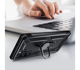 Funda Aluminio Antigolpe Samsung Galaxy A21 con Imán y Soporte de Anilla 360º