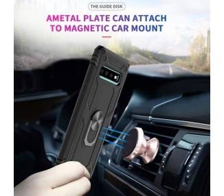 Funda Aluminio Antigolpe Huawei P Smart 2020 con Imán y Soporte de Anilla 360º