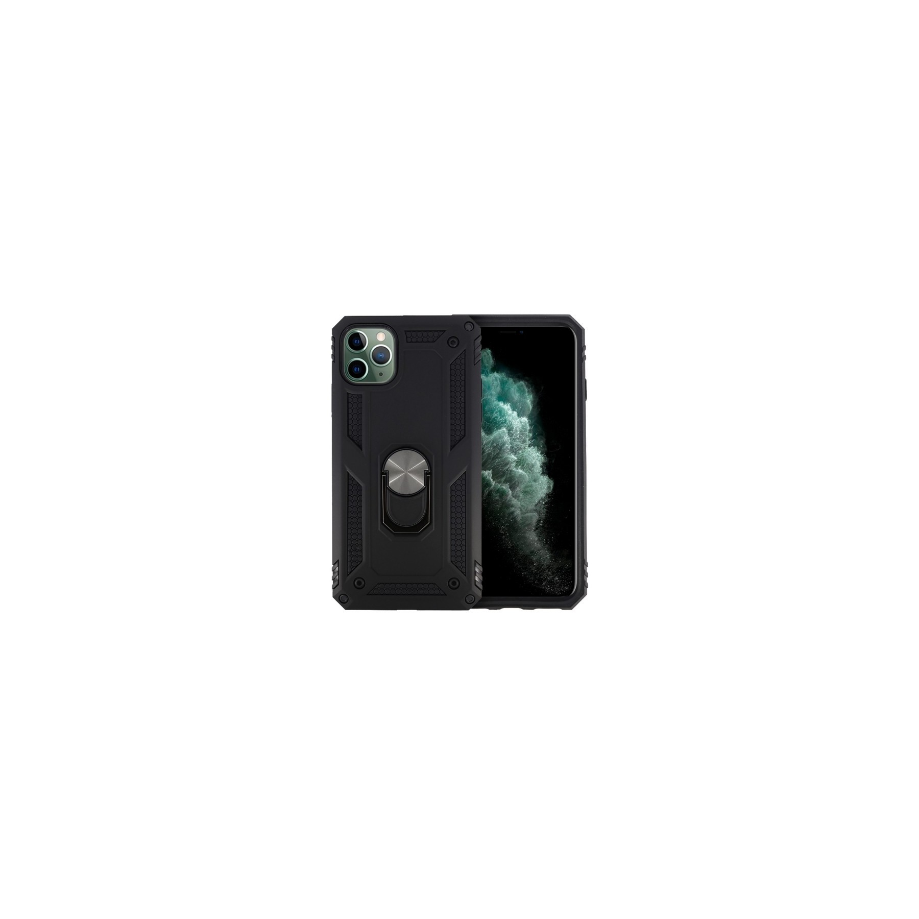 Funda Aluminio Antigolpe IPhone 11 Pro Max con Imán y Soporte de Anilla 360º