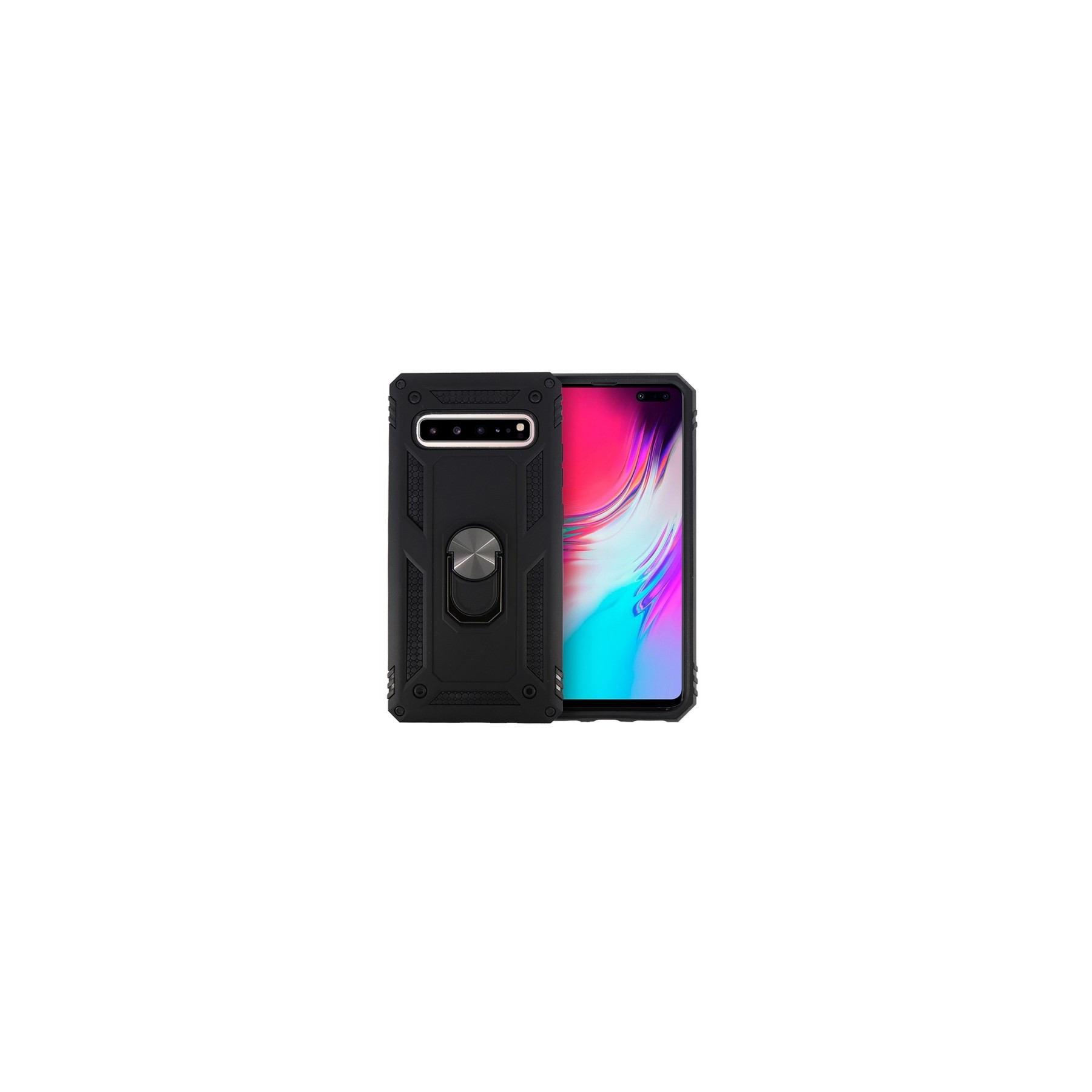 Funda Aluminio Antigolpe Samsung Galaxy S10 5G con Imán y Soporte de Anilla 360º