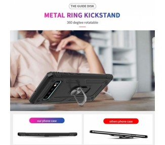 Funda Aluminio Antigolpe Samsung Galaxy Note 10 Plus Imán Soporte Anilla