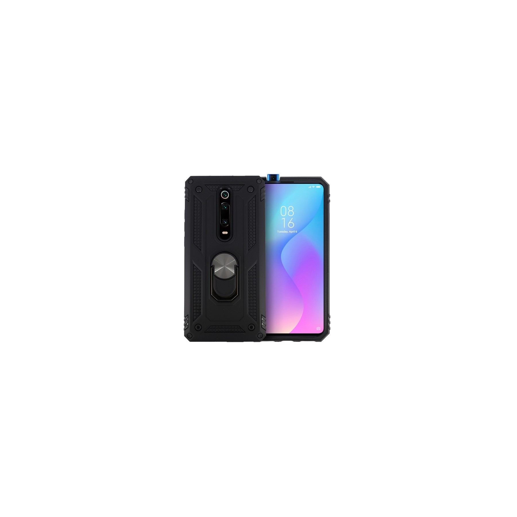 Funda Aluminio Antigolpe Xiaomi Mi 9T con Imán y Soporte de Anilla 360º