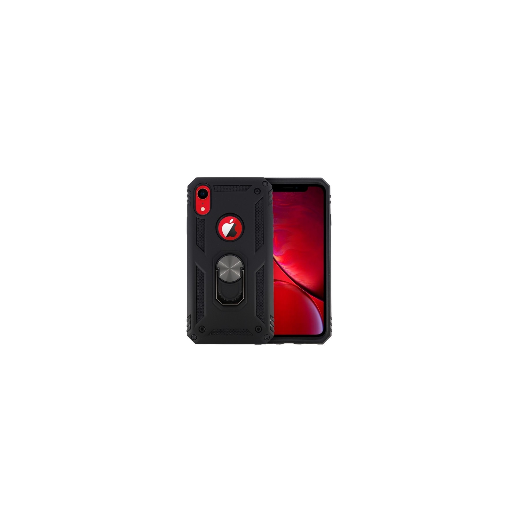 Funda Aluminio Antigolpe IPhone XR con Imán y Soporte de Anilla 360º