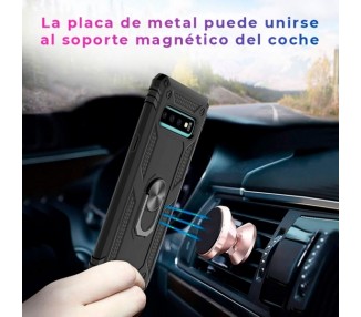 Funda Aluminio Antigolpe Huawei P30 con Imán y Soporte de Anilla 360º