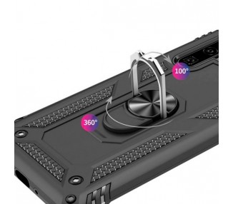 Funda Aluminio Antigolpe Huawei P30 con Imán y Soporte de Anilla 360º