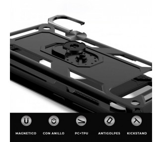 Funda Aluminio Antigolpe Huawei P30 con Imán y Soporte de Anilla 360º