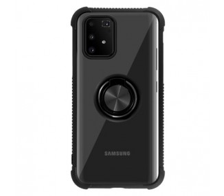 Funda Gel Antigolpe Samsung Galaxy A91/S10 Lite Imán Soporte Anilla 4 Colores