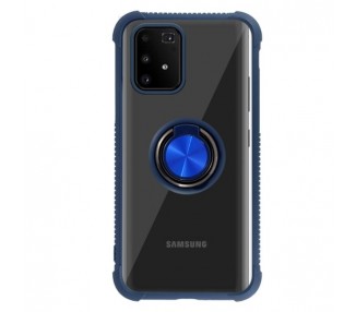 Funda Gel Antigolpe Samsung Galaxy A91/S10 Lite Imán Soporte Anilla 4 Colores